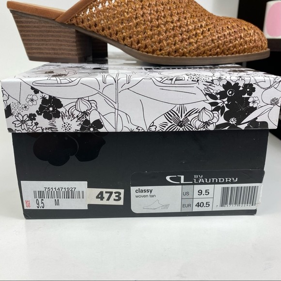CL BY CHINESE LAUNDRY CLASSY WOVEN TAN AND BROWN PERFORATED MULE WOMEN’S SZ 9.5M - Picture 9 of 12